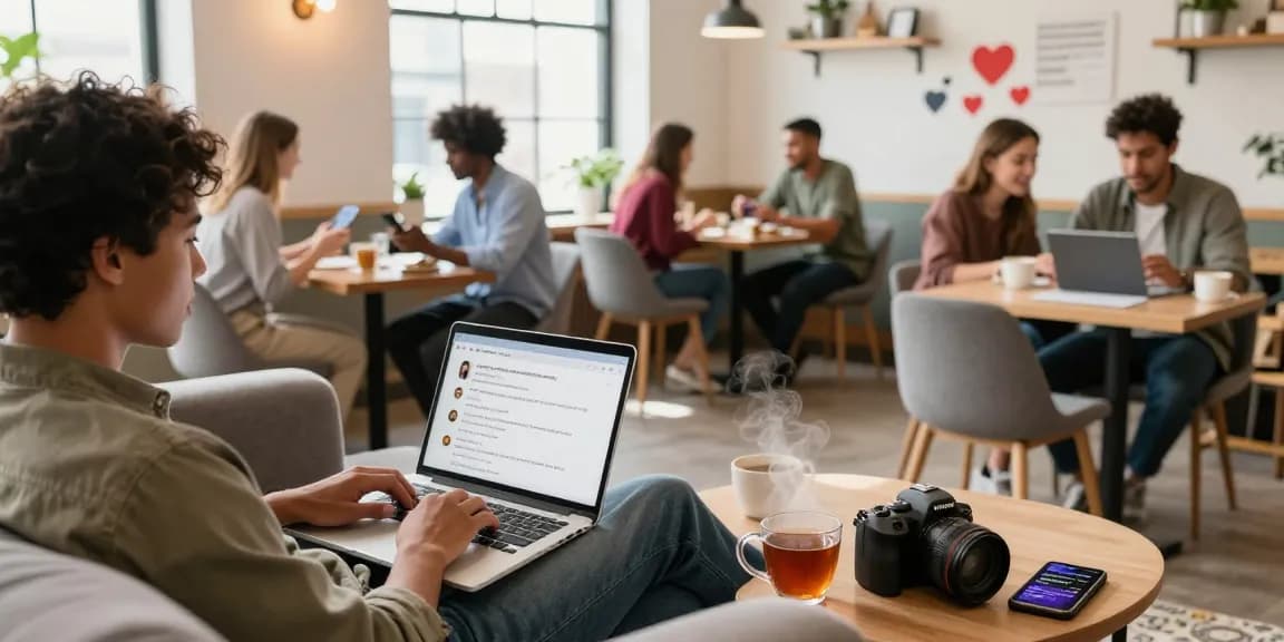 Engaging online dating activities on f168.com in cozy settings highlighting diverse individuals connecting through virtual conversations.