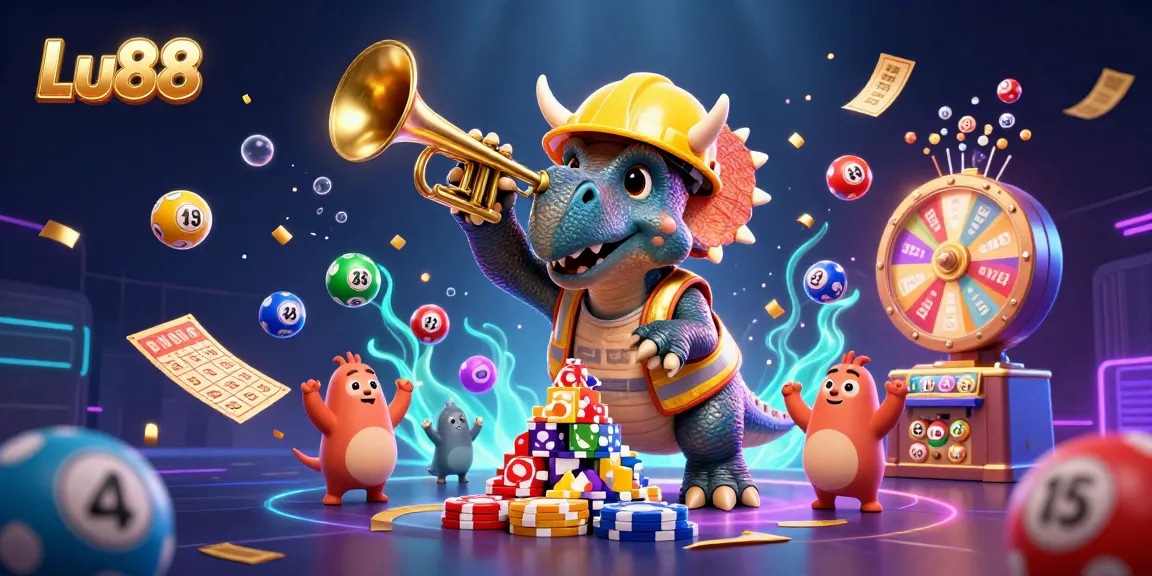Engage with Lu88's dynamic gaming environment featuring colorful lottery elements.
