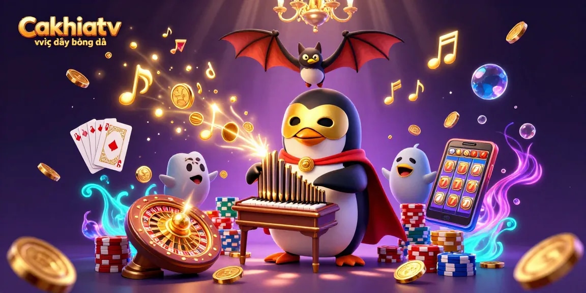 Experience cakhiatv trực tiếp bóng đá with thrilling gaming elements in a dynamic casino scene.