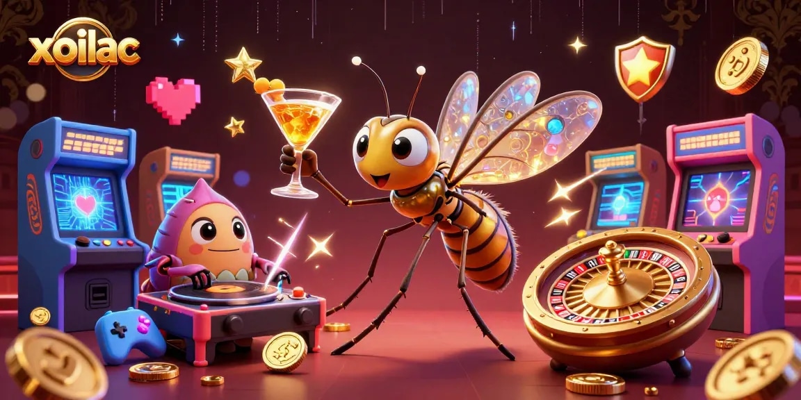 Join a thrilling xoilac casino experience with vibrant gaming elements and unique characters.