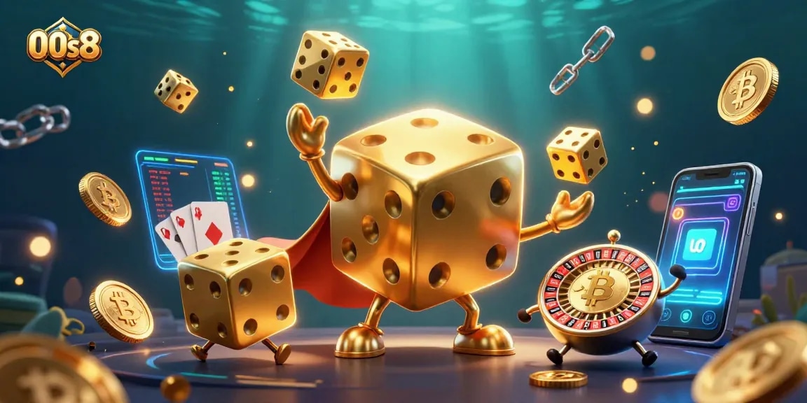 Experience thrilling gameplay with 00s8's vibrant casino atmosphere and stunning crypto elements.