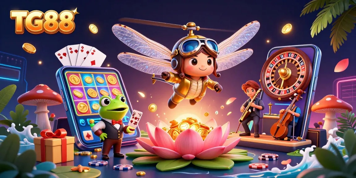 Experience thrilling games at TG88 with vibrant visuals and engaging casino elements.