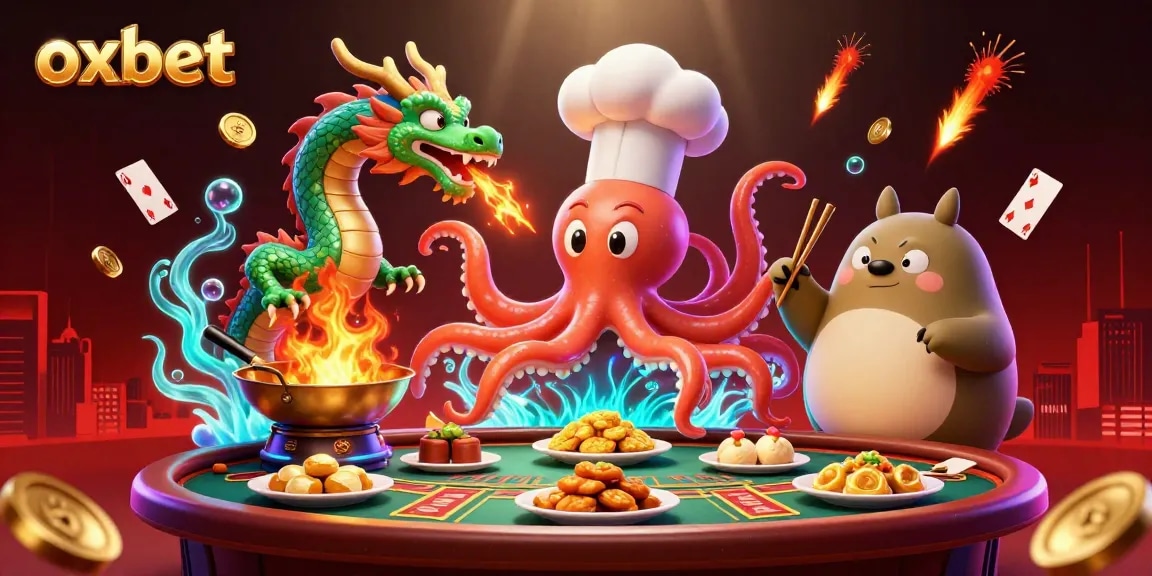 Experience thrilling gaming with oxbet, featuring vibrant characters in a rich casino atmosphere.