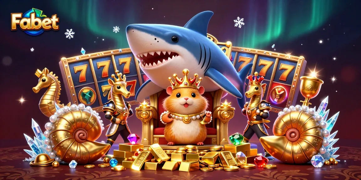 Fabet captivates online casino players with a stunning 3D treasure throne illustration.
