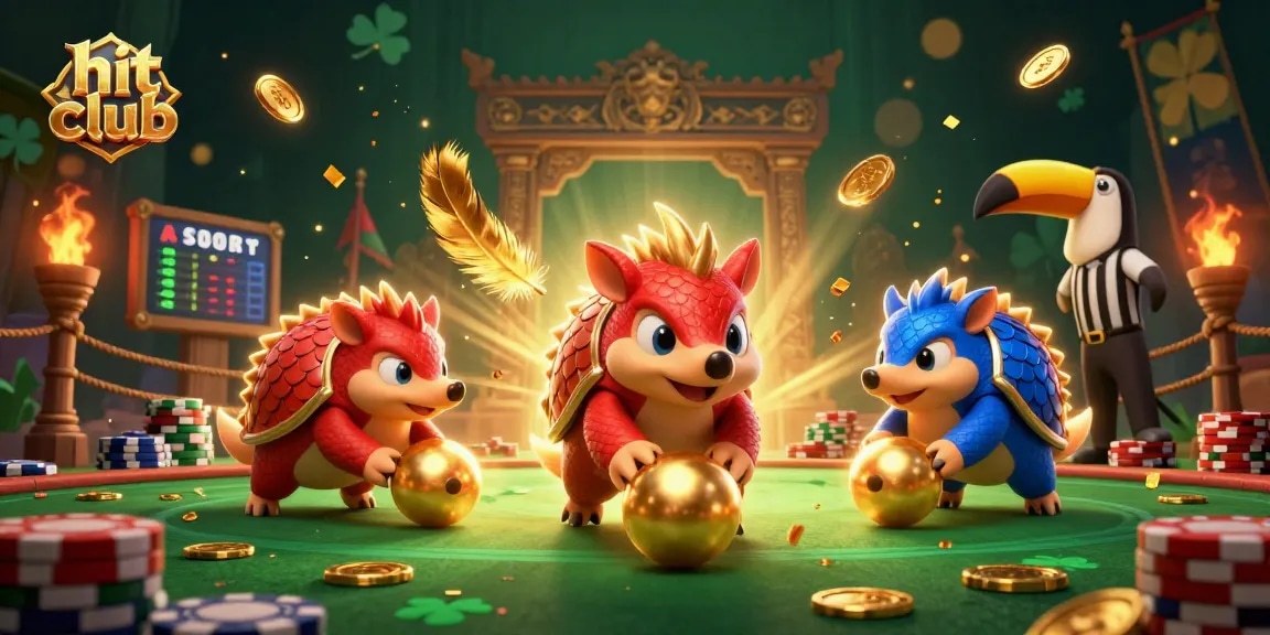 Engage with the thrilling hit club gaming atmosphere as rival pangolins compete, full of poker chips and excitement.