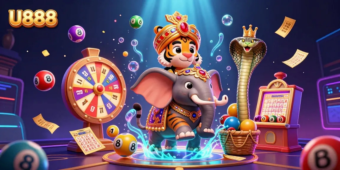 Engage in thrilling gaming at U888 with vibrant casino elements and vivid visuals.