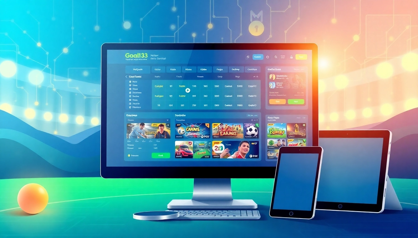 Experience the excitement of online betting with Goal123, showcasing a vibrant digital interface and engaging gameplay.