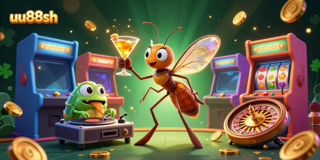 uu88sh mascot and trilobite DJ bring casino excitement to life with vibrant games.