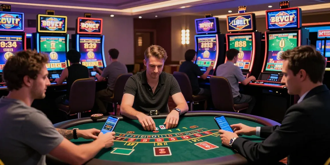 Engaging online gaming scene at https://ko66vn.site/ showcasing players enjoying various games in a luxurious casino environment.