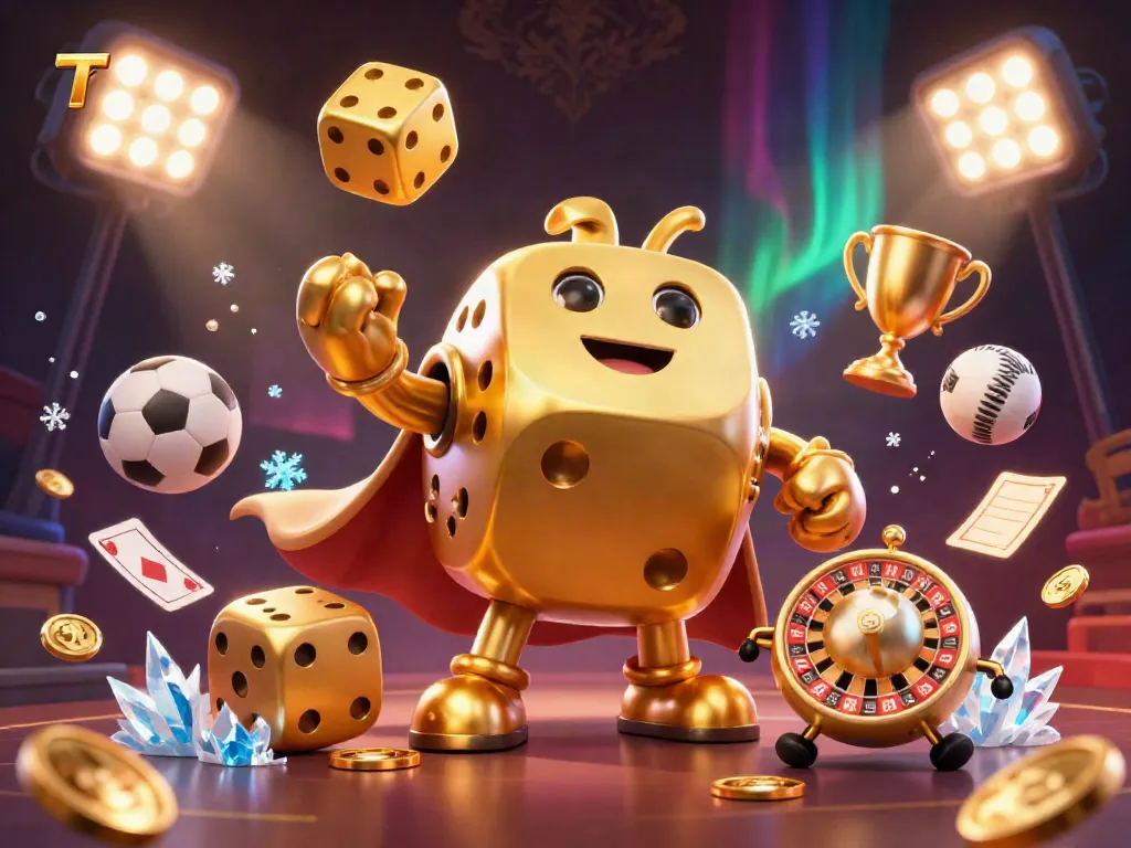 Experience thrilling gaming at T19 with a dynamic 3D dice golem and vibrant betting elements.