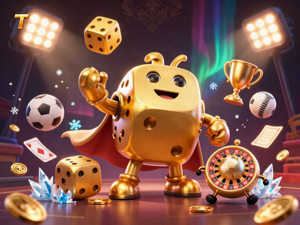 Experience thrilling gaming at T19 with a dynamic 3D dice golem and vibrant betting elements.