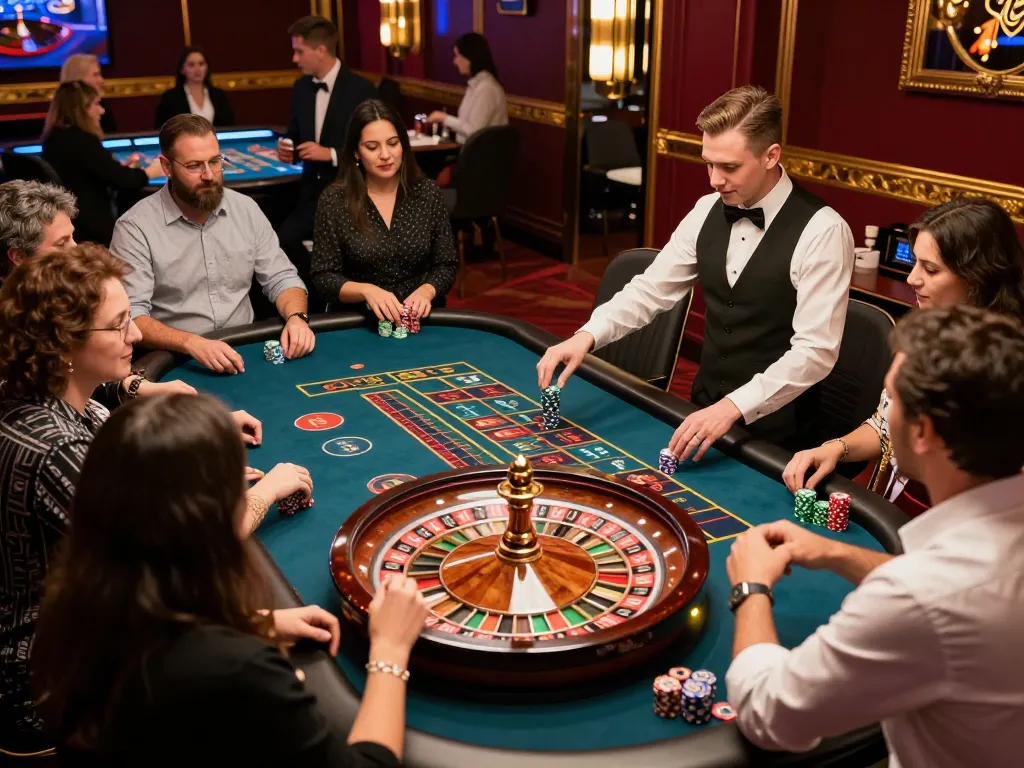 Players at a roulette table enjoying an exciting game experience at S666 casino