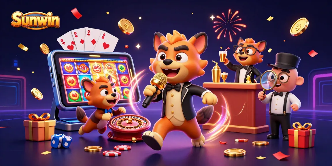 Experience gaming fun and excitement at Sunwin's vibrant 3D casino club scene.