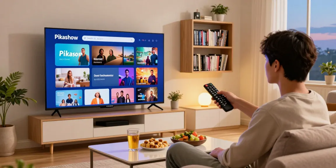 Enjoying movies and shows on Pikashow apps in a cozy home setup.