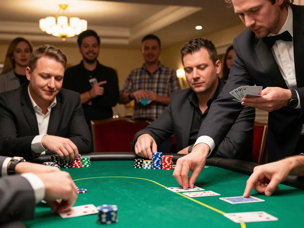 Engaging poker game scene showcasing player strategy and excitement, featuring xo 88.