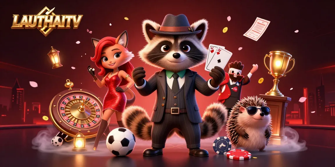 LAUTHAITV showcases an exhilarating poker scene with lively characters in a vibrant, fully immersive atmosphere.