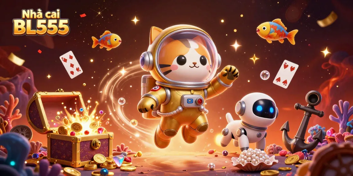 Experience thrilling wins at Nhà cái BL555 with a vibrant 3D illustration showcasing exciting casino action.