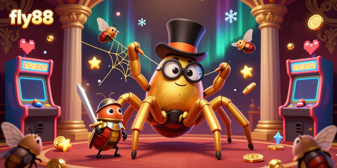 Experience thrilling gameplay at fly88 with vibrant visuals and engaging characters in a dazzling casino scene.
