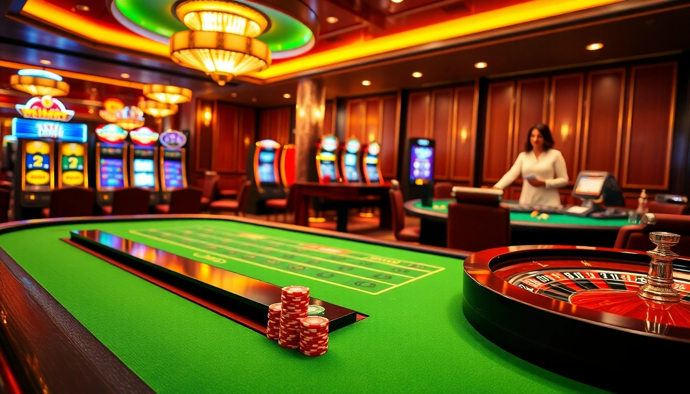 Engage in thrilling gaming experiences with Nhà cái vb88 at a modern casino table.