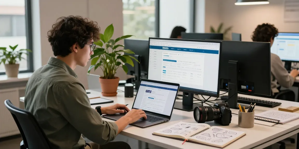 Professional collaboration at a modern desk showcasing the WPS Official Website for enhanced productivity.
