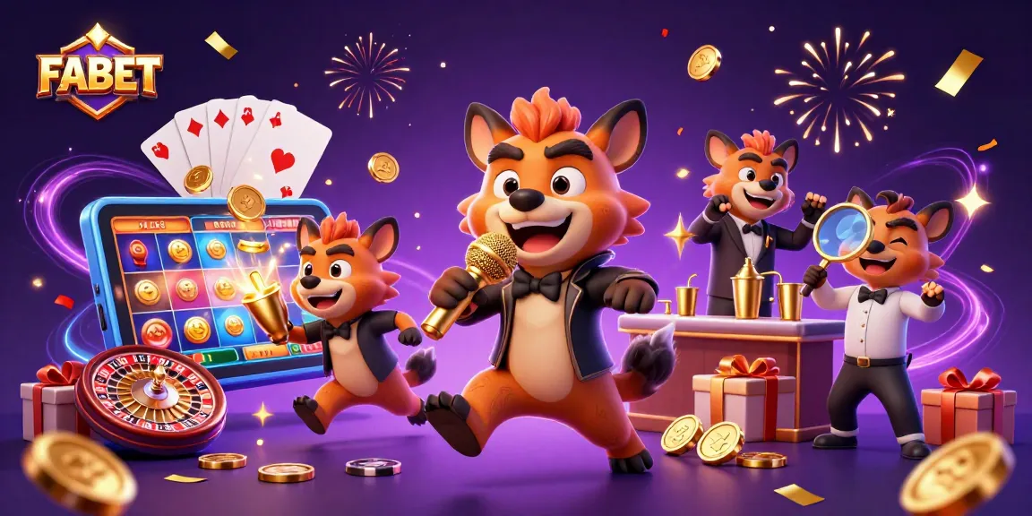 FABET brings exciting casino adventures to life with vibrant hyena characters and engaging slot games.