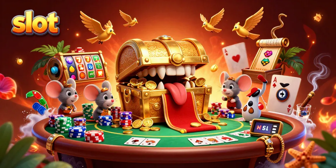 Experience thrilling jackpots with visually stunning slot features in this dynamic casino illustration.