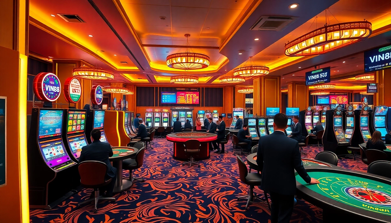 Experience high-stakes gaming excitement at https://vin88b.com/ with dynamic slot machines and poker tables.