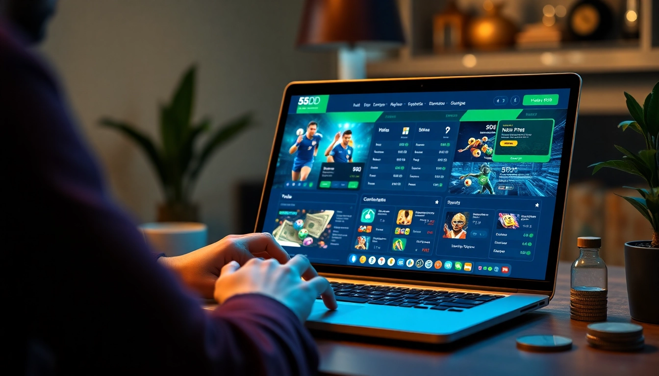 Experience the engaging and modern 55DD online betting platform with various gaming options.