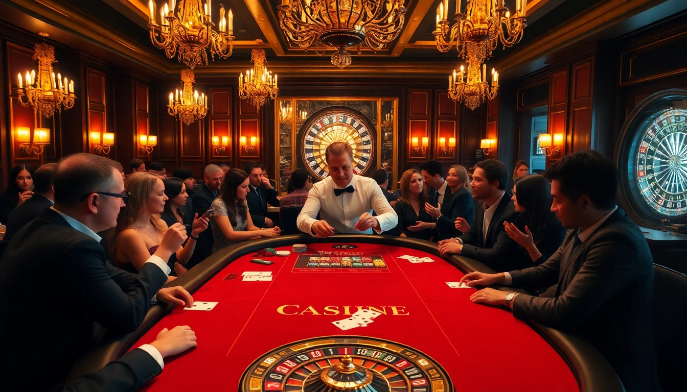 Experience the thrill of gaming at https://11win.black/ with a luxurious blackjack setup and eager players.