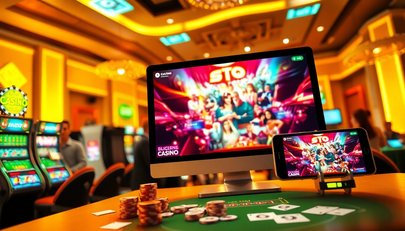 Exciting online casino scene featuring HH666, vibrant games, and a professional live dealer.