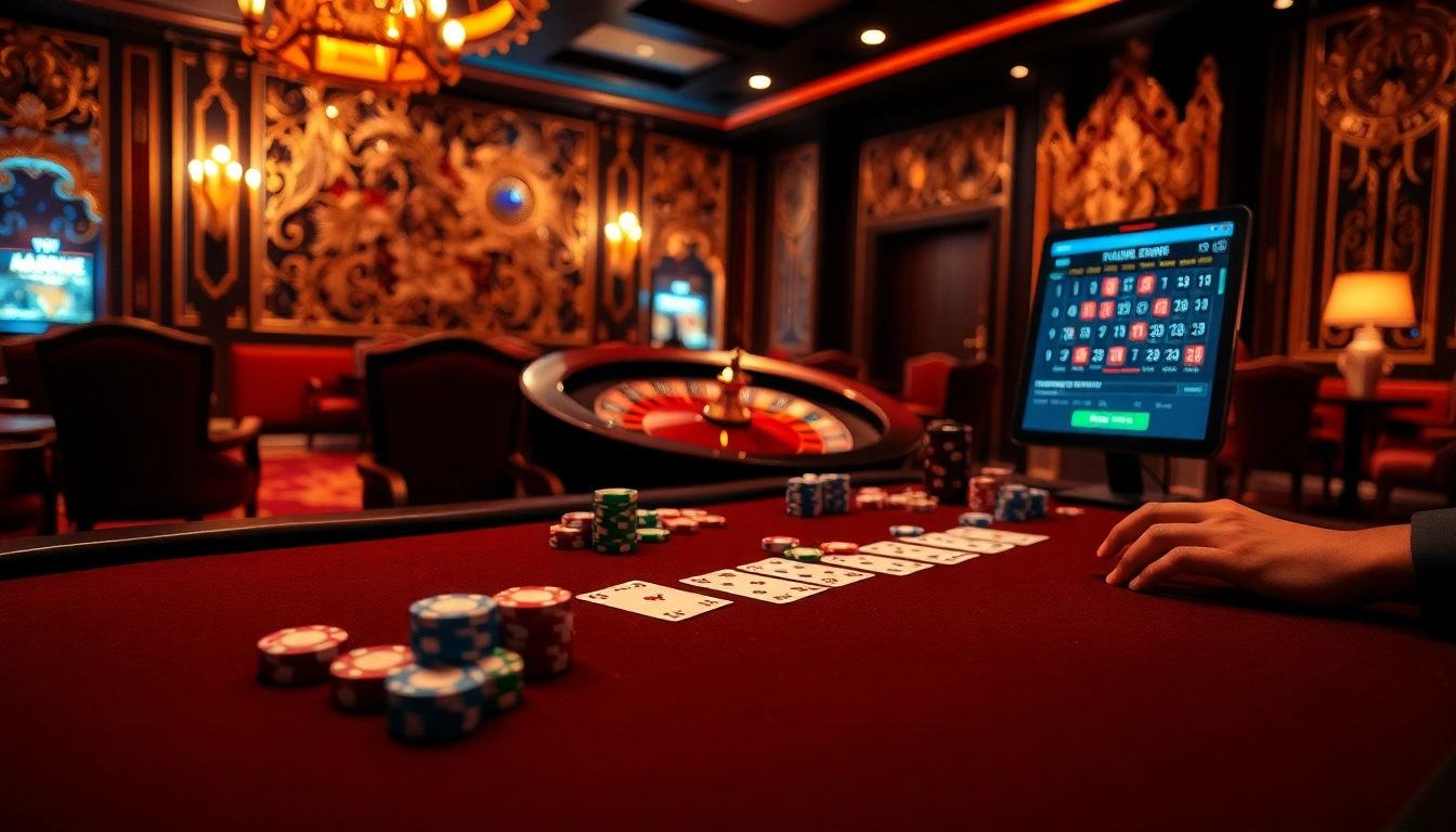 Experience the thrill of gambling at Okfun with vibrant casino tables and engaging gameplay.