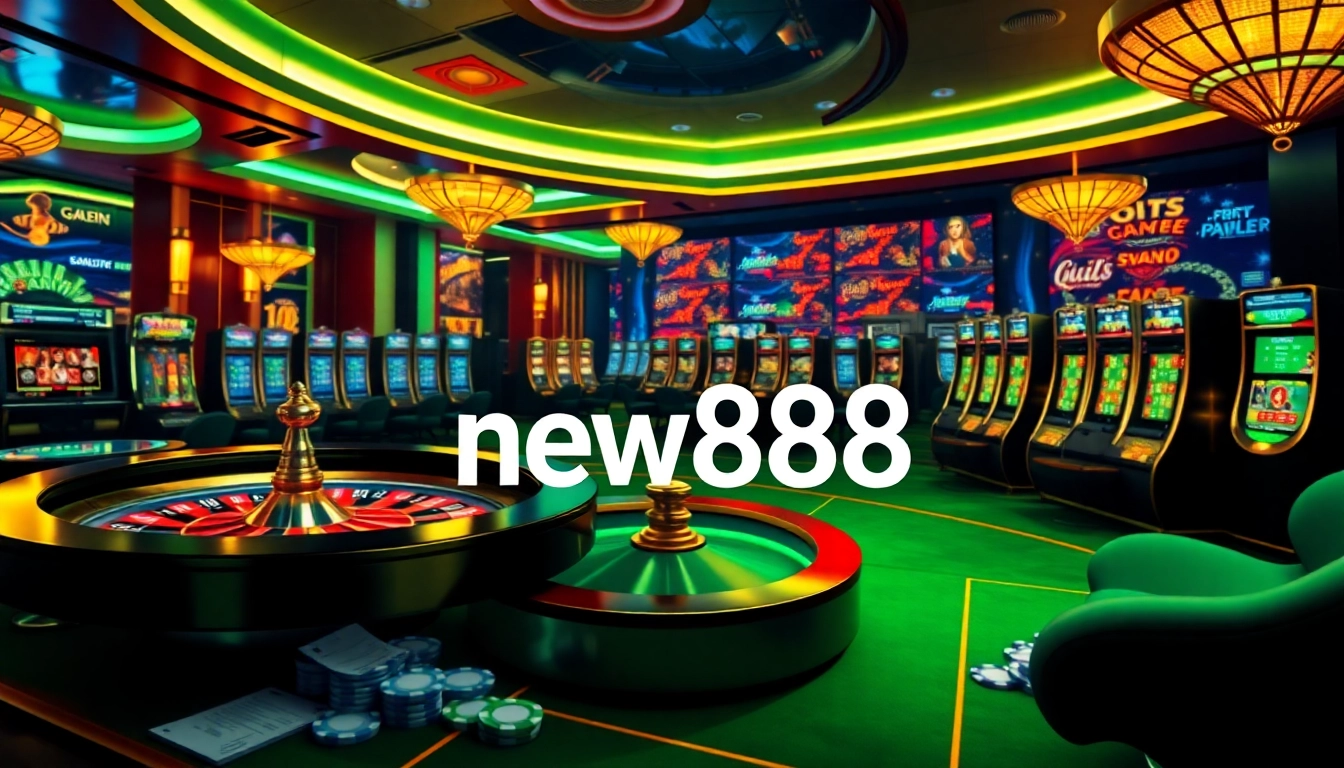 Experience the thrill of new888 with exciting casino games and betting action in a vibrant setting.
