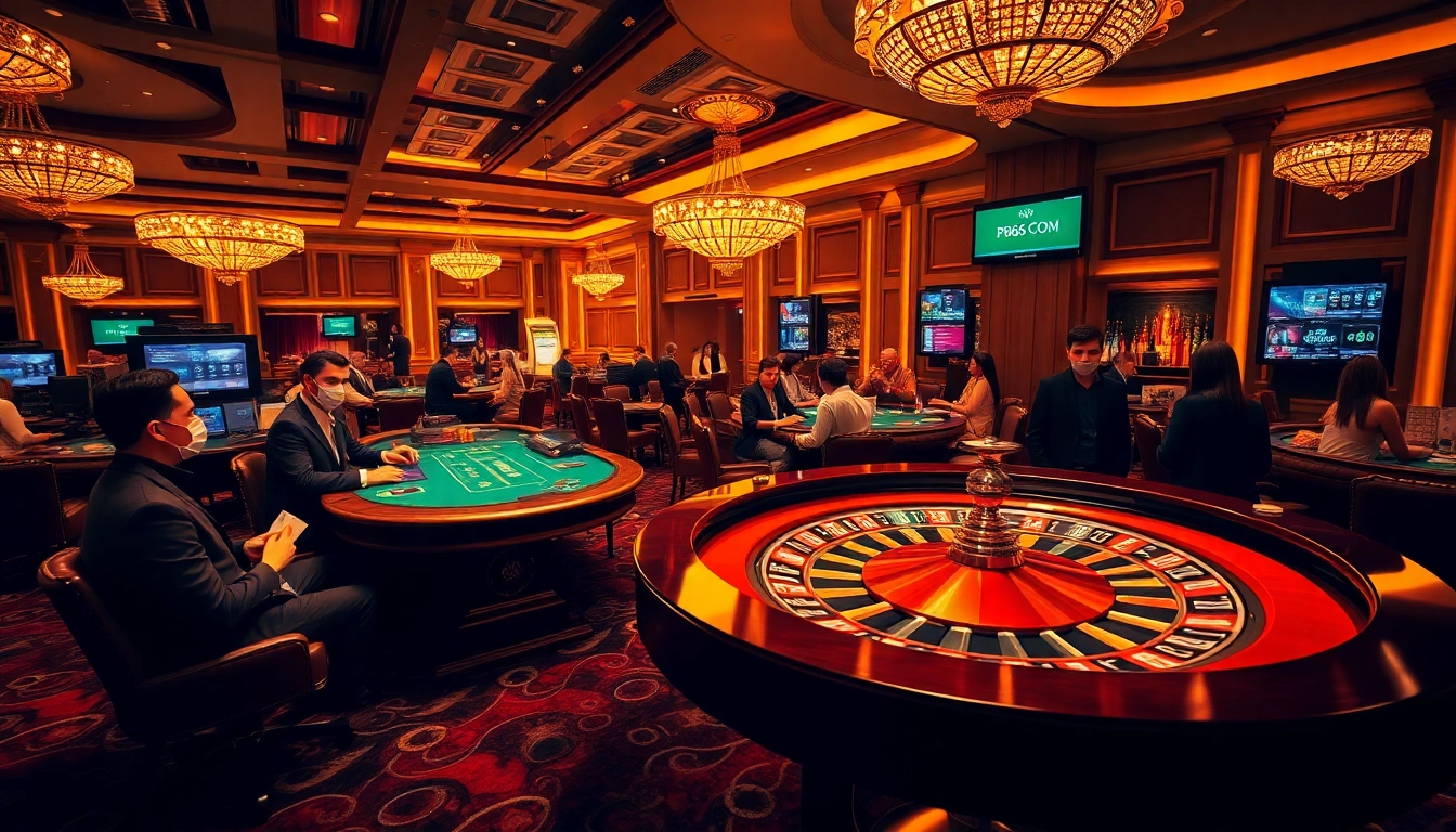 Players engaging in thrilling games at PG66 COM's casino, showcasing excitement and strategy.