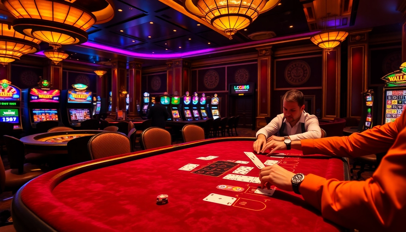 Experience the thrill of gaming at LC88 casino with poker and roulette action.