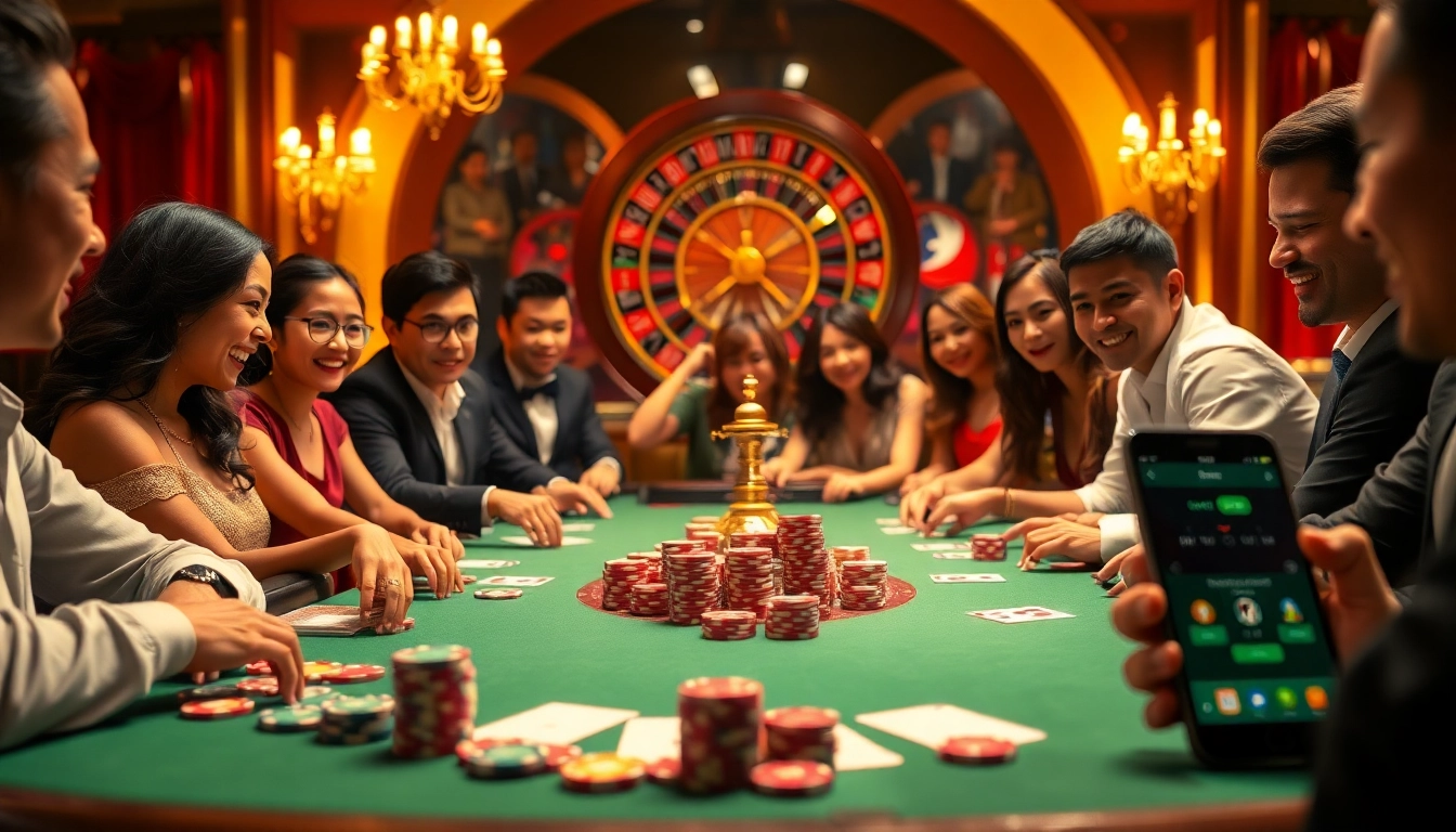 Action-packed poker scene at Nhà cái lucky88 with vibrant chips and warm lighting
