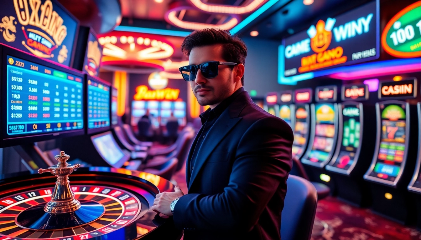 Experience the thrill of virtual gambling with 33WIN's vibrant casino scene featuring roulette and poker.